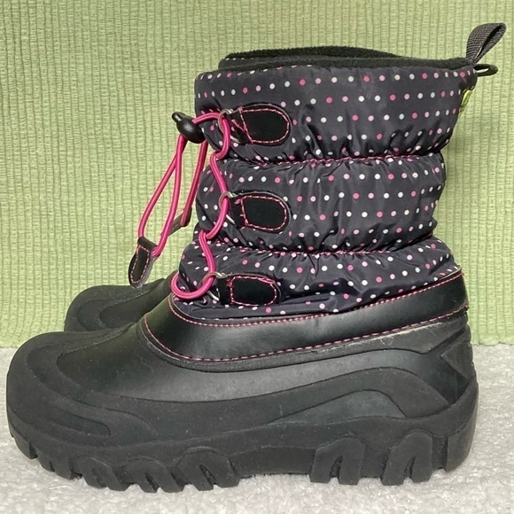 Western Chief Girl's Snowden Dot Waterproof Fleece-Lined Snow Winter Boots SZ 3 - Picture 2 of 11